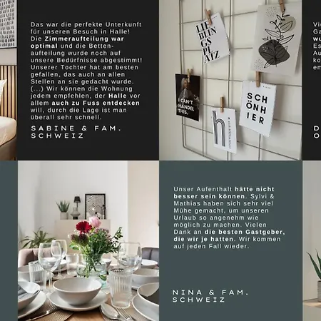 Appartement Zentrales Design Zwischen Hauptbahnhof Und Innenstadt I 2 Sz I Tiefgarage I Aufzug I Business - Kultur - Family By Kitchenroombed Halle (Saale)